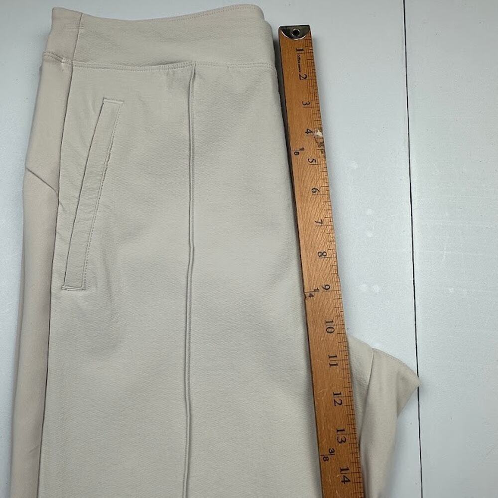 Athleta Headlands Hybrid Pants Womens 10 Cream Crop Stretch Comfort Minimalist - Picture 13 of 15